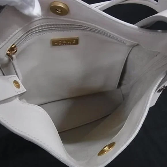 Loewe Shoulder Bag Asymmetrical Ivory Leather